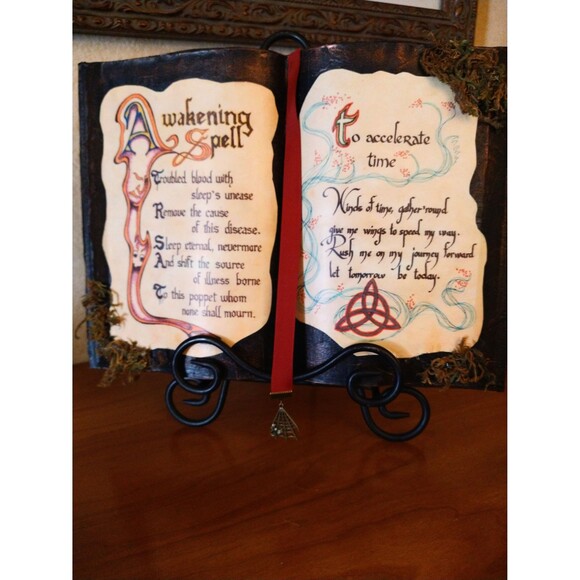 AWAKENING Spell ACCELERATE TIME Spell Book Halloween Spooky Witch Spell Decor - Picture 9 of 9